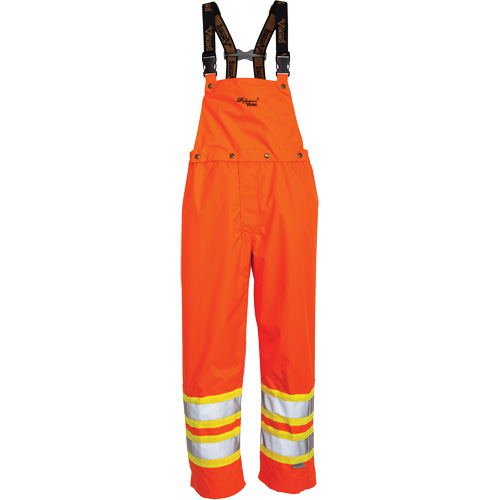 Journeyman&reg; 300D Bib Pants, Polyester, Large, High Visibility Orange Consource