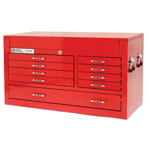 PRO+ Series Top Chest, 42" W, 9 Drawers, Red Consource