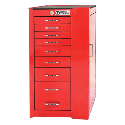 Armoire mobile de s&eacute;rie PRO+, 8 tiroirs, 19" la x 19" p x 36-1/2" h, Rouge Consource