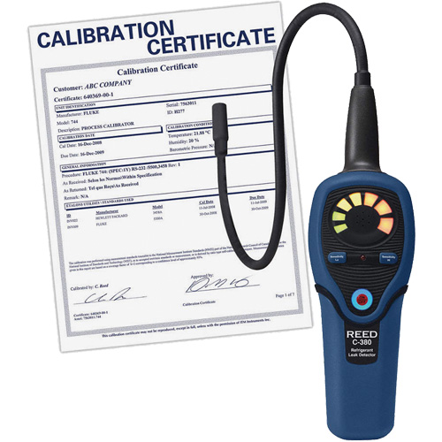 D&eacute;tecteur de fuites de r&eacute;frig&eacute;rant avec certificat de calibration Consource