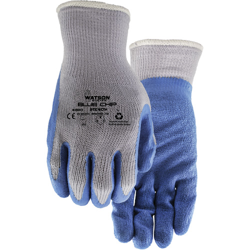 Gants enduits Stealth Blue Chip, Grand, R&ecirc;vetement Latex de caoutchouc, Calibre 10, Enveloppe en Polyester Consource