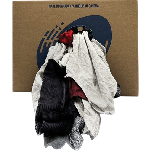 Western Wiper Rags Box, Fleece, Mix Colours, 20 lbs. Consource