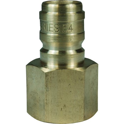 Bouchon d'interconnecteur &agrave; passage direct DQC de s&eacute;rie E, Laiton, 3/4", NPTF femelle, 1700 PSI Consource