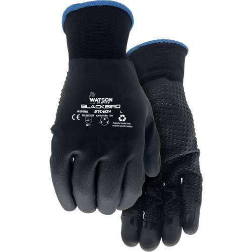 Stealth Blackbird Coated Gloves, X-Large, Microfoam Nitrile Coating, 15 Gauge, Polyester Shell Consource