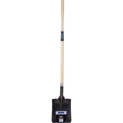 Heavy-Duty Square Shovel, Hardwood, Carbon Steel Blade, Straight Handle, 48" Long Consource