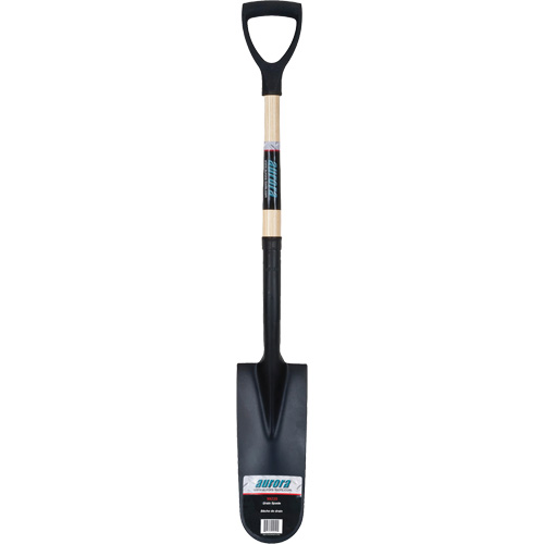 Heavy-Duty Drain Spade, Carbon Steel, 16" x 6" Blade, 29" L, D-Grip Handle Consource