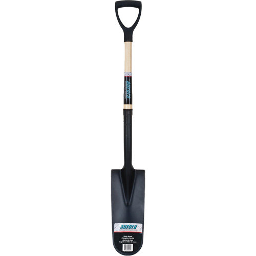 Drain Spade Shovel, Tempered Steel, 14" x 6" Blade, 30" L, D-Grip Handle Consource