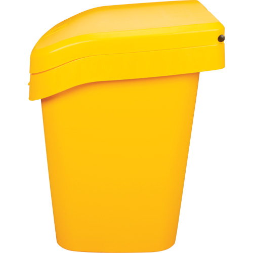 Bacs d'entreposage pour sel & sable, Avec Moraillon, 21" x 27" x 26", 4,24 pi³, Jaune Consource