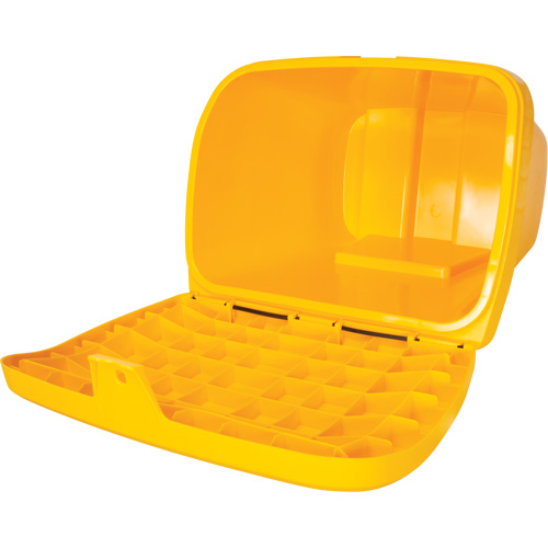 Bacs d'entreposage pour sel & sable, Avec Moraillon, 21" x 27" x 26", 4,24 pi³, Jaune Consource