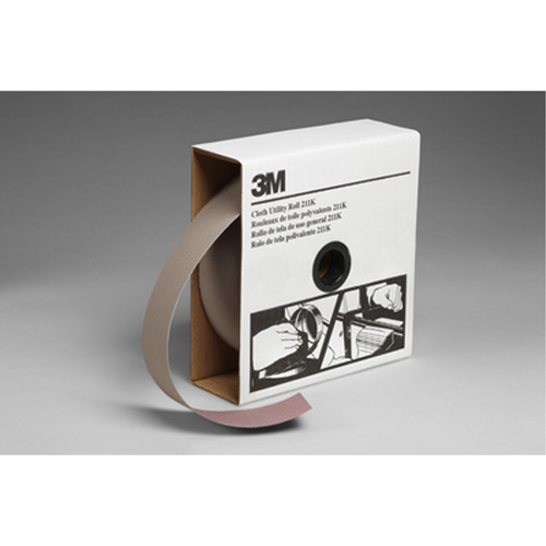 Rouleau de toile abrasive utilitaire 211K, Oxyde d'aluminium, 2" la x 150' lo, Grain 120 Consource
