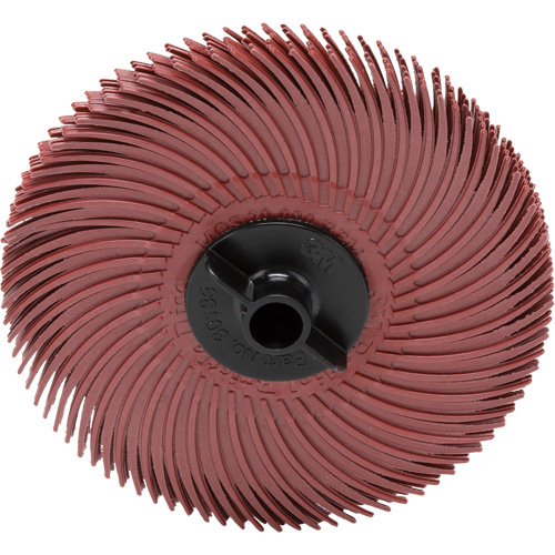 Meule en soie radiale Scotch-Brite, Oxyde d'aluminium, Grain 220, 3" dia. Consource