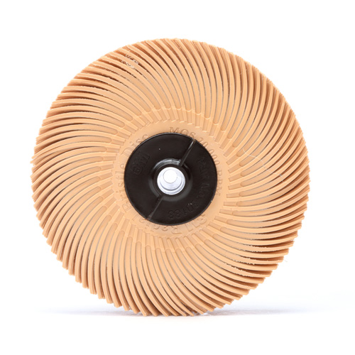 Meule en soie radiale Scotch-Brite, Oxyde d'aluminium, Grain 6 microns, 3" dia. Consource
