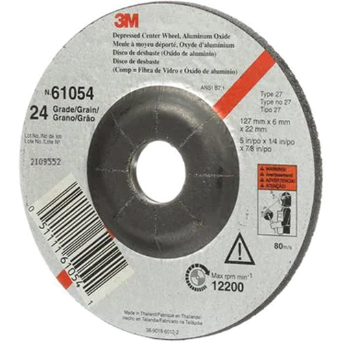 Depressed Centre Grinding Wheel, 5" x 27, Aluminum Oxide Consource