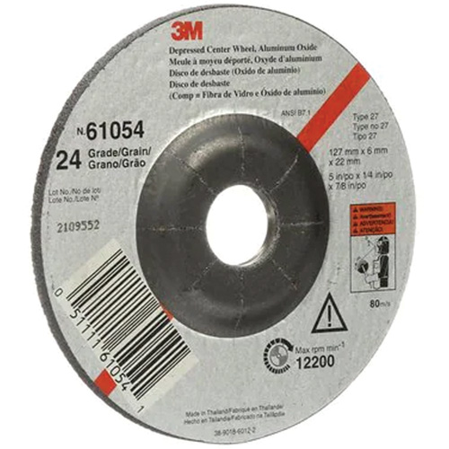 Depressed Centre Grinding Wheel, 5" x 27, Aluminum Oxide Consource