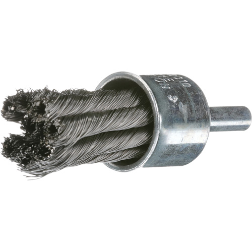Knot Wire End Brush, 1" Dia., 0.02" Wire Dia., 1/4" Shank Consource