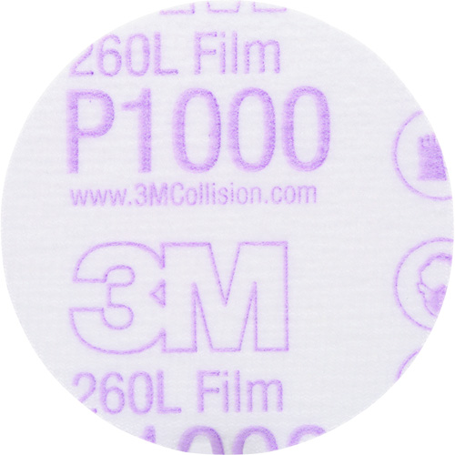Gold Hookit Disc, 3" Dia., P1000 Grit, Aluminum Oxide, C-Weight Consource