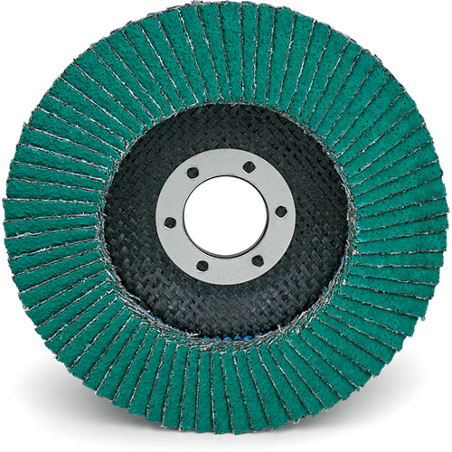 Flap Wheels - 577F Flap Discs, 4-1/2" x 7/8", Type 29, 40 Grit, Zirconium Consource
