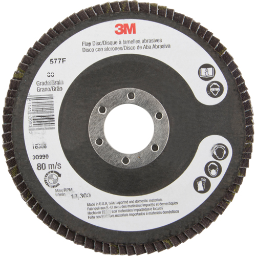 Disques &agrave; lamelles 577F, 4-1/2" x 7/8", Type 29, Grain 80, Zirconium Consource