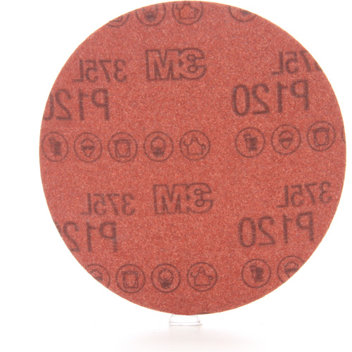 3M 375L Sanding Disc - 5", 5" Dia., P120 Grit, Aluminum Oxide Consource