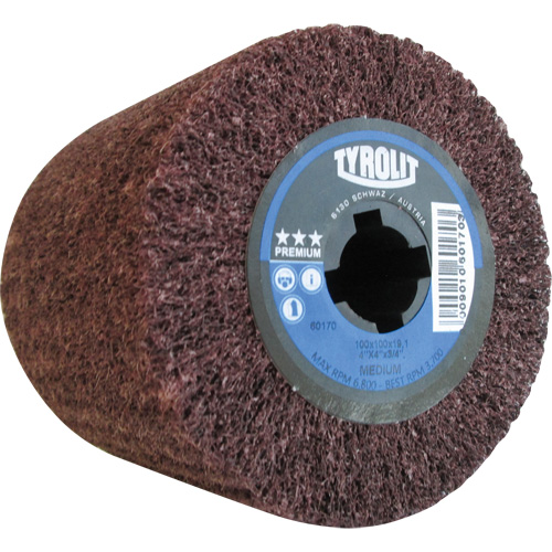 Pro-Line Surface Conditioning Drum, 4" Dia. x 4" W, 3/4" Arbor, Medium Grit, Aluminum Oxide Consource
