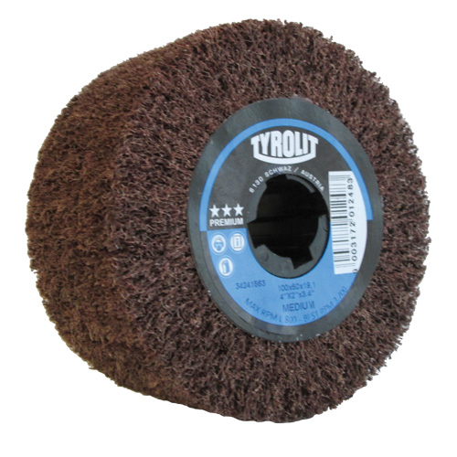 Pro-Line Surface Conditioning Drum, 4" Dia. x 2" W, 3/4" Arbor, Medium Grit, Aluminum Oxide Consource