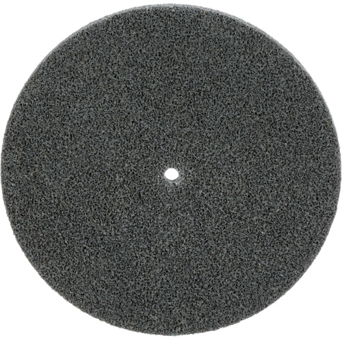Meule unitaris&eacute;e EXL Scotch-Brite, 5" x 1/4", Arbre de 1/4", Grain de Fin, Carbure de silicium Consource