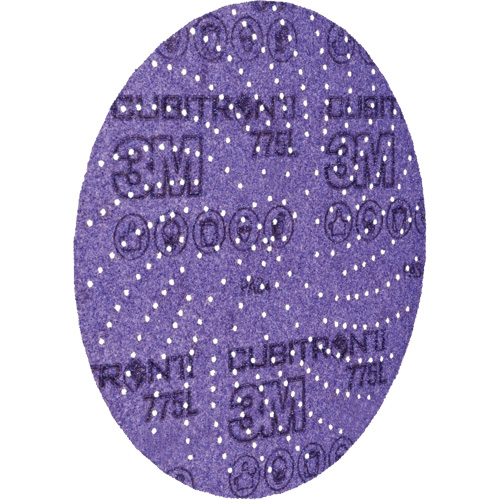 Cubitron II Hookit Film Disc 775L, 5" Dia., 80+ Grit, Ceramic, F-Weight Consource