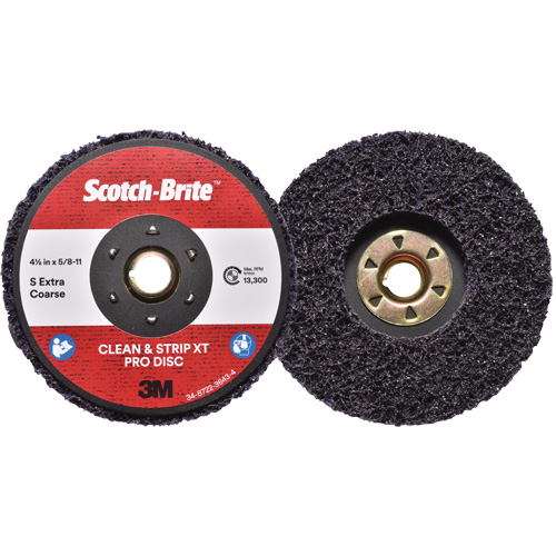 Disque  Clean and Strip  XT Pro Scotch-Brite, 4-1/2" dia., Grain Extra grossier, Carbure de silicium Consource