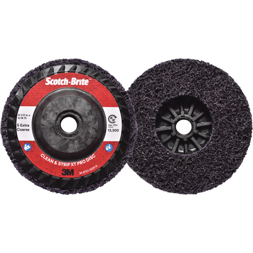 Disque  Clean and Strip  XT Pro Scotch-Brite, 4-1/2" dia., Grain Extra grossier, Carbure de silicium Consource