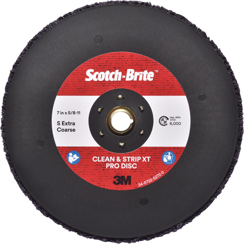 Disque  Clean and Strip  XT Pro Scotch-Brite, 7" dia., Grain Extra grossier, Carbure de silicium Consource