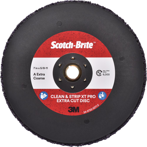 Scotch-Brite Clean & Strip XT Pro Extra Cut Disc, 7" Dia., Extra Coarse Grit, Aluminum Oxide Consource