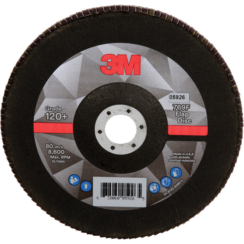 769F Quick Change Flap Disc, 7" x 7/8", Type 27, 120+ Grit, Aluminum Oxide/Ceramic Consource