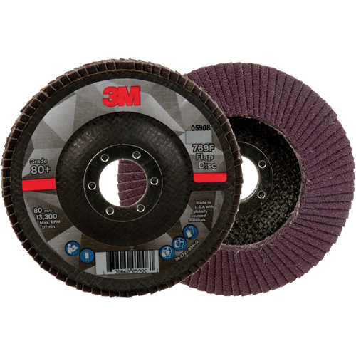 Disque &agrave; lamelles &agrave; changement rapide 769F, 4-1/2" x 7/8", Type 29, Grain 80+, C&eacute;ramique Consource
