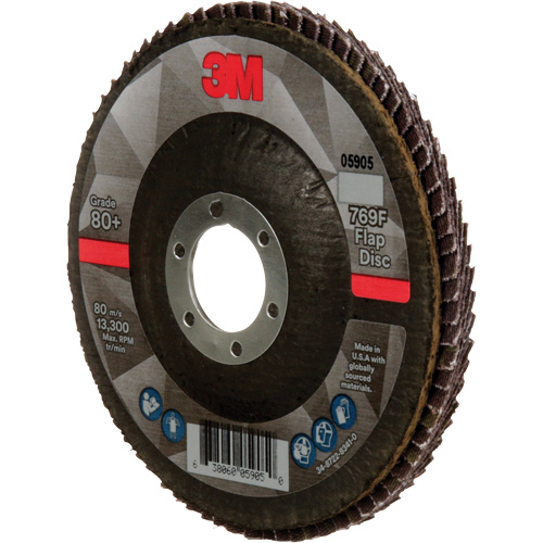769F Quick Change Flap Disc, 4-1/2" x 7/8", Type 27, 80+ Grit, Ceramic Consource