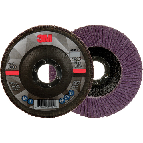 769F Quick Change Flap Disc, 4-1/2" x 7/8", Type 27, 80+ Grit, Ceramic Consource