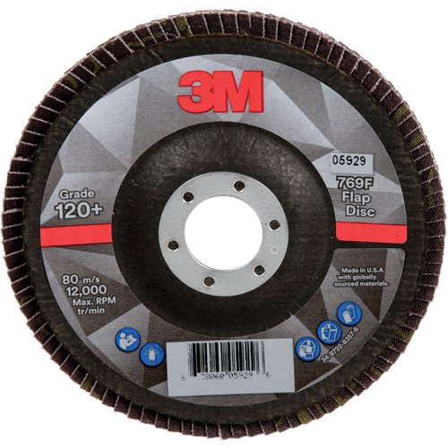 Disque &agrave; lamelles &agrave; changement rapide 769F, 5" x 7/8", Type 29, Grain 120+, C&eacute;ramique Consource