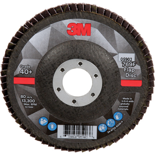 769F Quick Change Flap Disc, 4-1/2" x 7/8", Type 27, 40+ Grit, Ceramic Consource