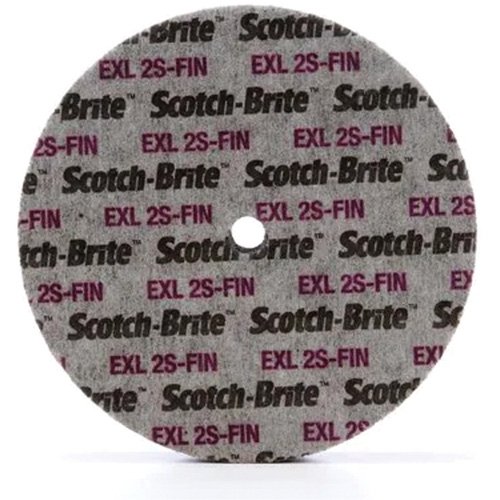 Meule unitaris&eacute;e EXL Scotch-Brite, 6" x 1/4", Arbre de 1/4", Grain de Fin, Carbure de silicium Consource