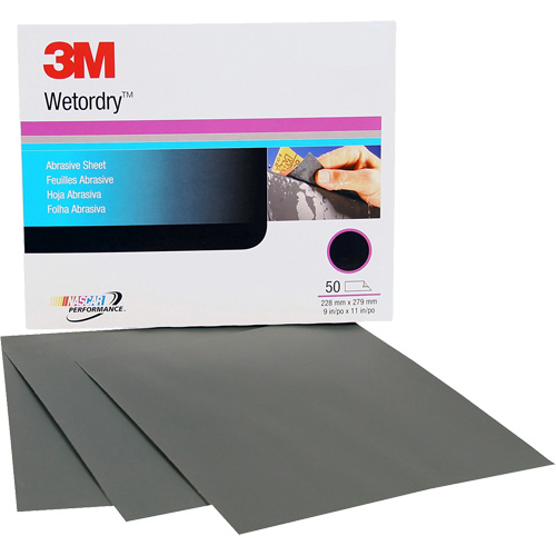 Wetordry Abrasive Sheet, 9" x 11", P500 Grit, Aluminum Oxide Consource