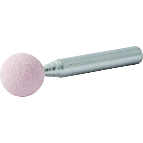 Vitrified Bond Mounted Point, B121, Aluminum Oxide, 1/2" Dia., 1/2" L, 80 Grit Consource