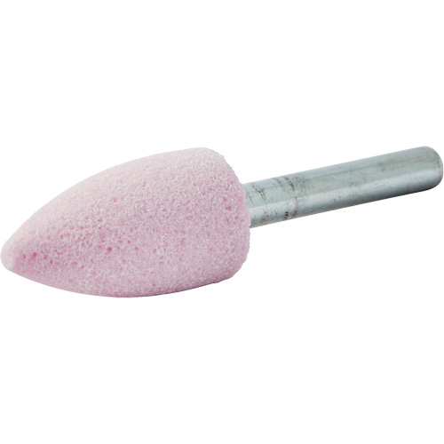 Vitrified Bond Mounted Point, A12, Aluminum Oxide, 11/16" Dia., 1-1/4" L, 80 Grit Consource