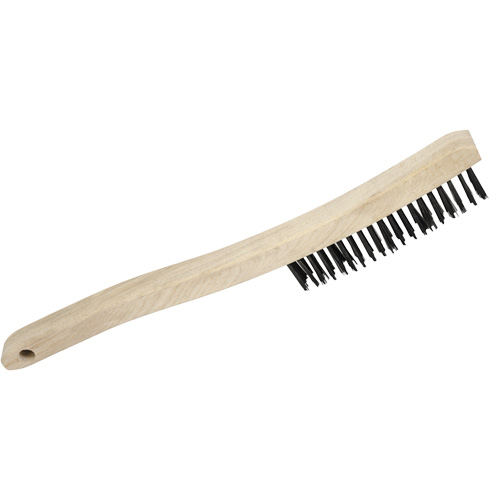 3LH Brosse m&eacute;tallique manuelle, Acier au carbone, 3 x 19 rangs de fils, Longueur 13-3/4" Consource