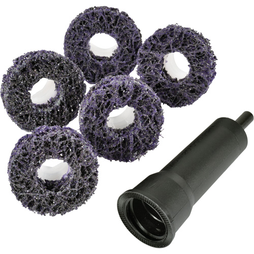 Trousse de disques de nettoyage pour moyeu de frein Pro Brake Hub Roloc Scotch-Brite, Grain Extra grossier, Carbure de silicium Consource