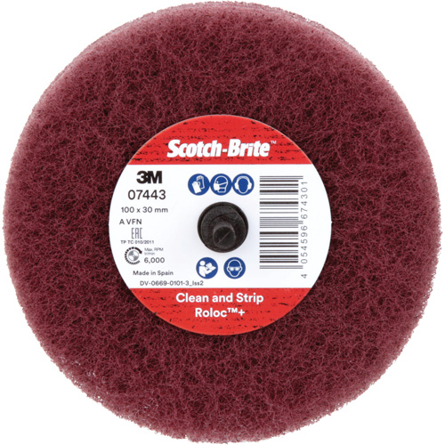 Scotch-Brite Roloc Plus General Purpose Scuffing Wheel, 4" Dia. Consource