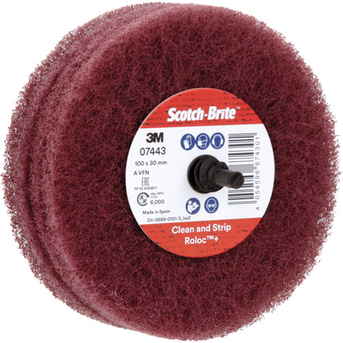 Scotch-Brite Roloc Plus General Purpose Scuffing Wheel, 4" Dia. Consource
