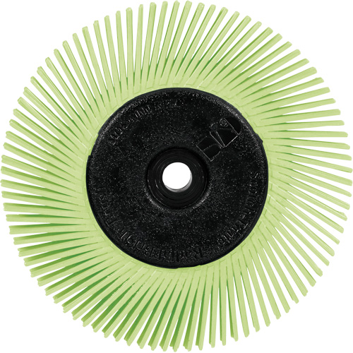 Scotch-Brite Type A Precision Radial Bristle Brush PN-RB with Adapter, Ceramic, 50+ Grit, 6" Dia. Consource