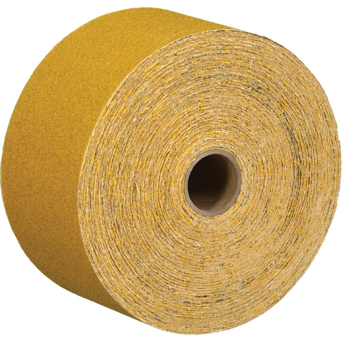 Feuille abrasive dor&eacute;e en rouleau Stikit 02785, Oxyde d'aluminium, 2-3/4" la x 135' lo, Grain 220 Consource