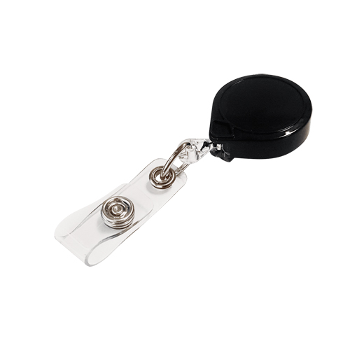 Retractable Mini-Bak&reg; ID Badge Holders, Plastic, 36" Cable, Belt Clip Attachment Consource