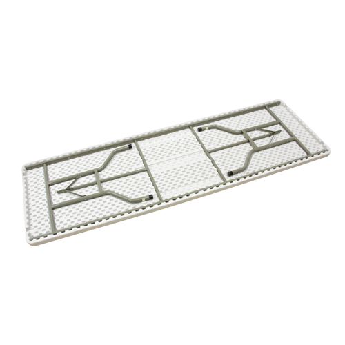 Folding Table, Rectangular, 96" L x 30" W, Polyethylene, White Consource