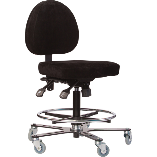 Si&egrave;ges ergonomiques pour le soudage TF180, Su&egrave;de, Noir, Capacit&eacute; 300 lb Consource